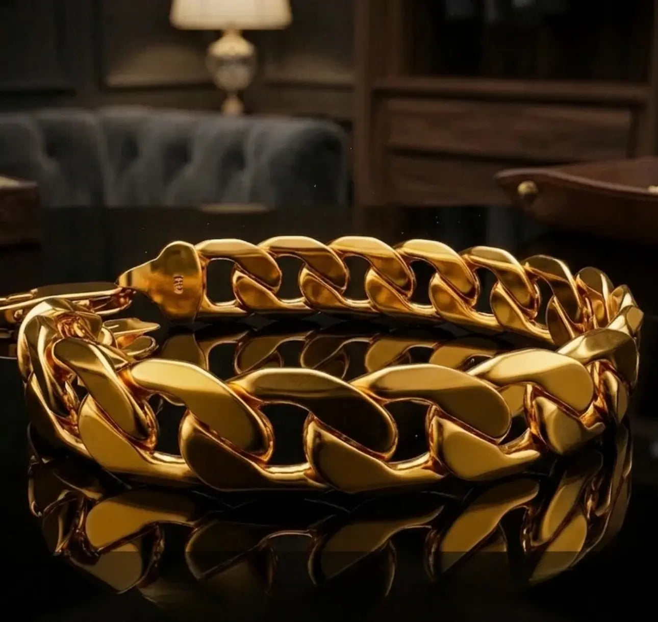 24k gold plated bracelet plain