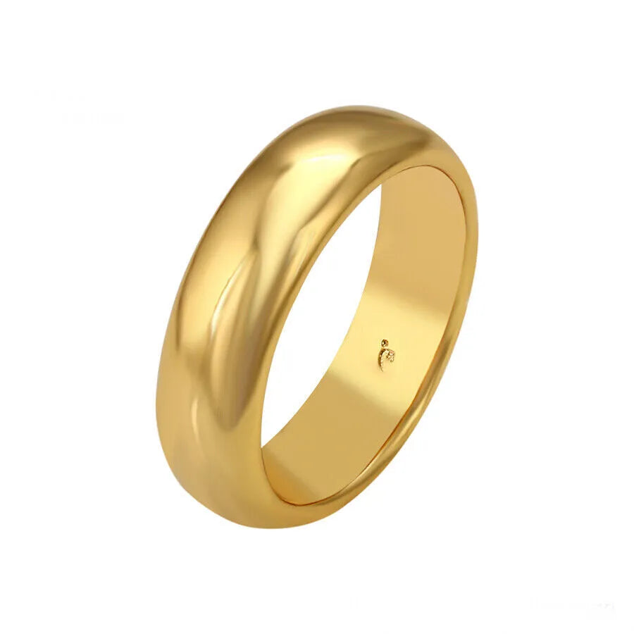 Gold ring on a white background