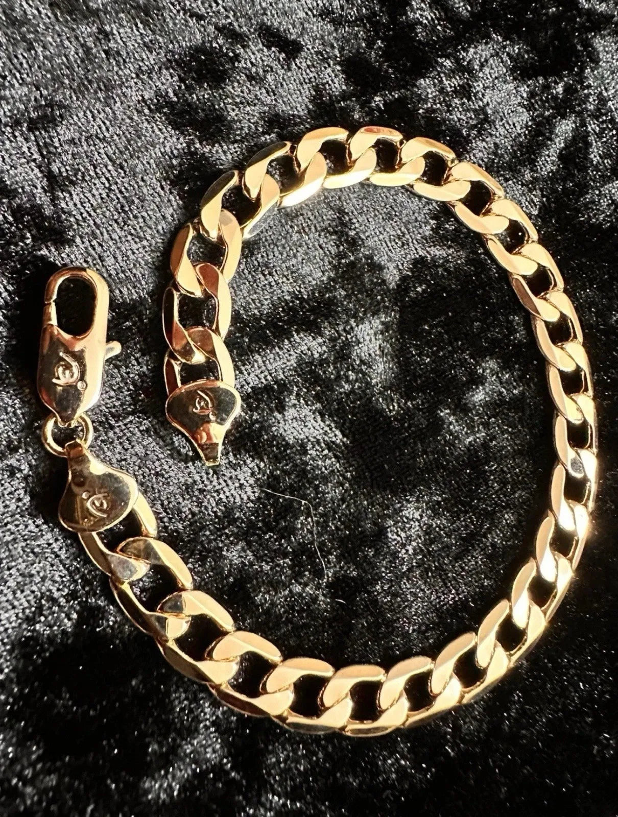 18ct 18k Yellow Gold Plated men's bracelet