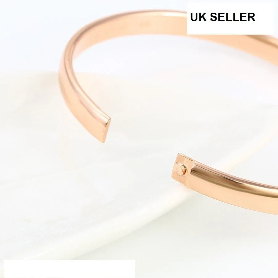 Rose gold bracelet on a white background with 'UK SELLER' text.