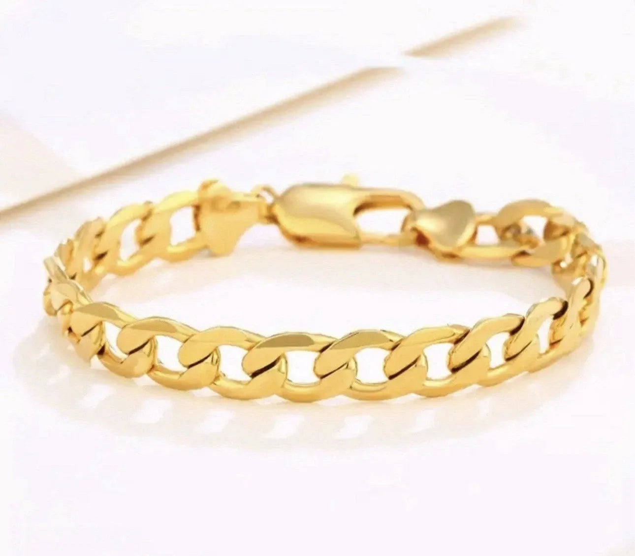  18k Yellow Gold Plated men's bracelet