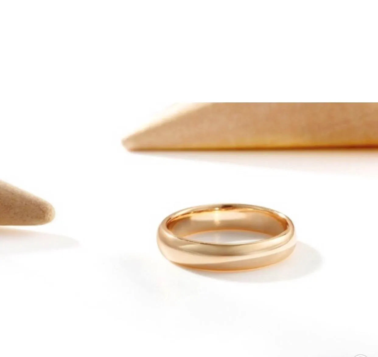 18ct 18K Yellow Gold Plated 4mm Wedding Band Ring | Men’s & Women’s | UK Sizes J–Z++ | Classic Plain Gold Ring